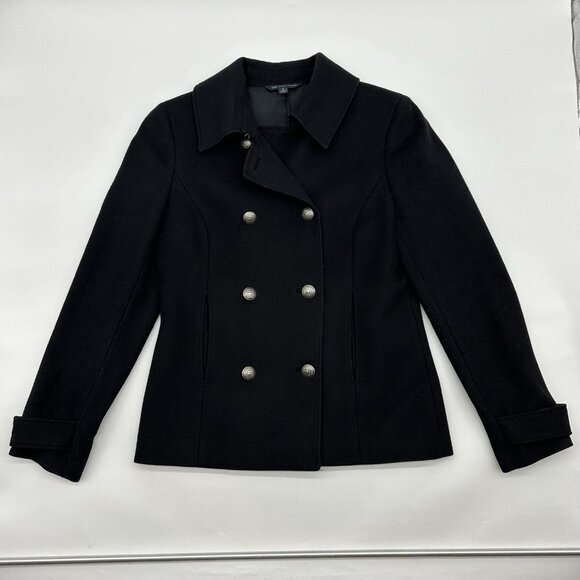 Brooks Brothers Jackets & Blazers - Brooks Brothers 346 Women’s Size 4 Black Double Breasted Wool Winter Pea Coat